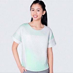Ivivva by Lululemon Warm to the Core Quilted Top Green Ombre Size 14 Girl